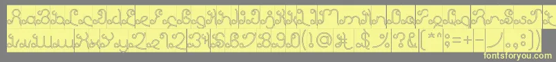 Czcionka EtherealSkyHollowInverse – żółte czcionki na szarym tle