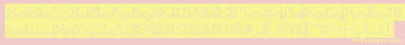 EtherealSkyHollowInverse Font – Yellow Fonts on Pink Background