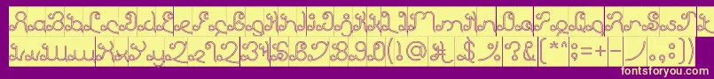 EtherealSkyHollowInverse Font – Yellow Fonts on Purple Background