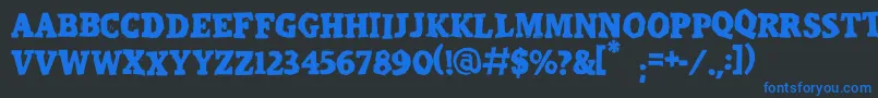 Calangorevi Font – Blue Fonts on Black Background