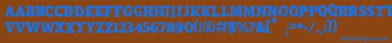 Calangorevi Font – Blue Fonts on Brown Background