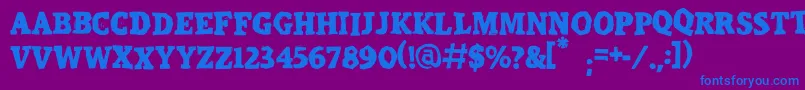 Calangorevi Font – Blue Fonts on Purple Background