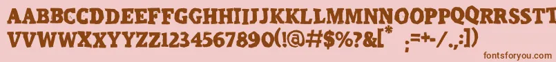 Calangorevi Font – Brown Fonts on Pink Background