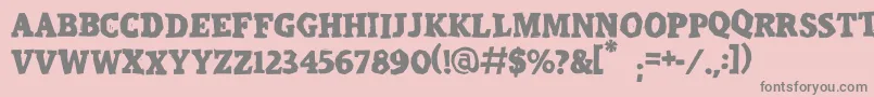 Calangorevi Font – Gray Fonts on Pink Background