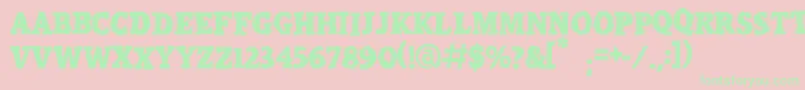 Calangorevi Font – Green Fonts on Pink Background