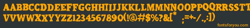 Calangorevi Font – Orange Fonts on Black Background