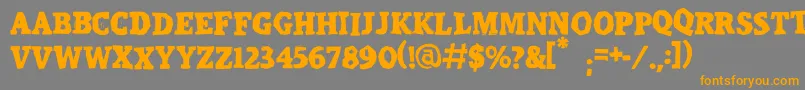 Calangorevi Font – Orange Fonts on Gray Background