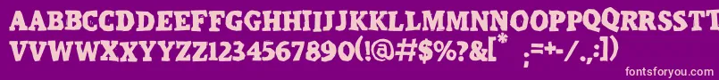 Calangorevi Font – Pink Fonts on Purple Background