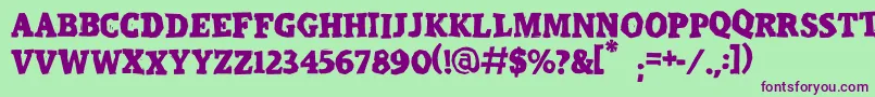 Calangorevi Font – Purple Fonts on Green Background