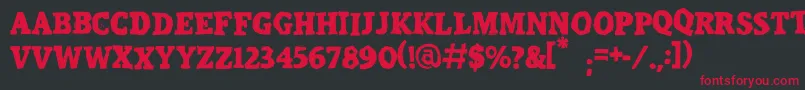 Calangorevi Font – Red Fonts on Black Background