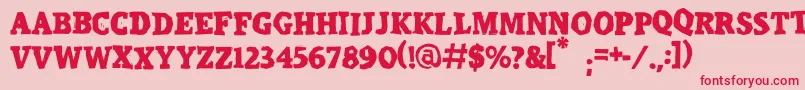 Calangorevi Font – Red Fonts on Pink Background