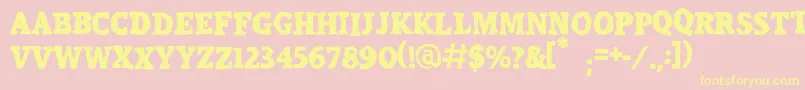 Calangorevi Font – Yellow Fonts on Pink Background