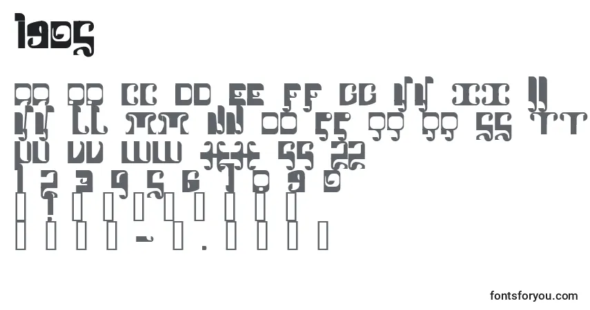 Schriftart 1905 – Alphabet, Zahlen, spezielle Symbole