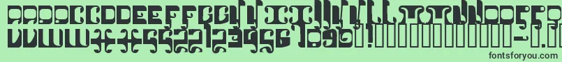 1905 Font – Black Fonts on Green Background