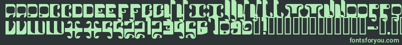 1905 Font – Green Fonts on Black Background