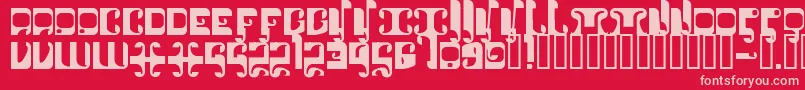 1905 Font – Pink Fonts on Red Background