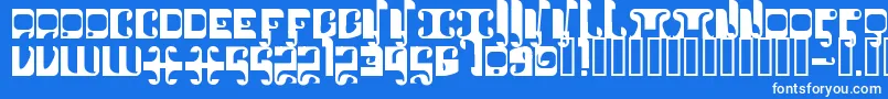 Fonte 1905 – fontes brancas em um fundo azul