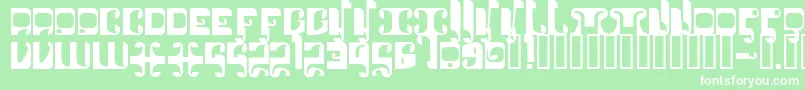 1905 Font – White Fonts on Green Background