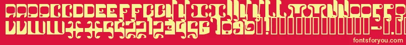 1905 Font – Yellow Fonts on Red Background