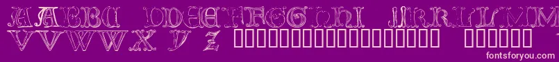 TheTombWinterAndSpring1 Font – Pink Fonts on Purple Background