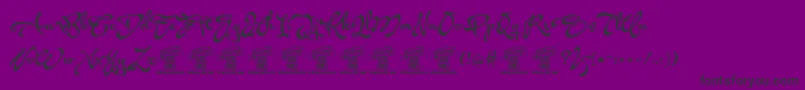 AcrylescriptPersonaluse Font – Black Fonts on Purple Background