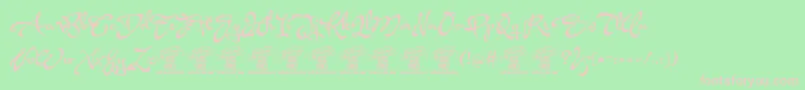 AcrylescriptPersonaluse Font – Pink Fonts on Green Background