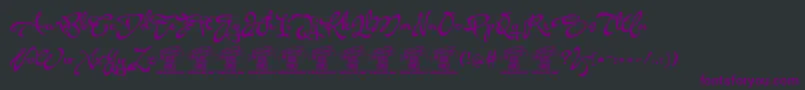 AcrylescriptPersonaluse Font – Purple Fonts on Black Background