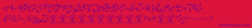 fuente AcrylescriptPersonaluse – Fuentes Moradas Sobre Fondo Rojo