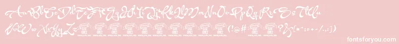 AcrylescriptPersonaluse Font – White Fonts on Pink Background