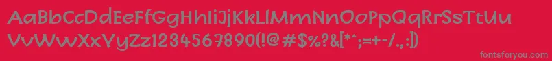 LinotypeCharonSemibold Font – Gray Fonts on Red Background
