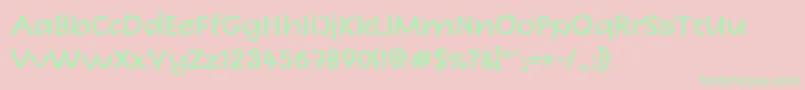 LinotypeCharonSemibold Font – Green Fonts on Pink Background