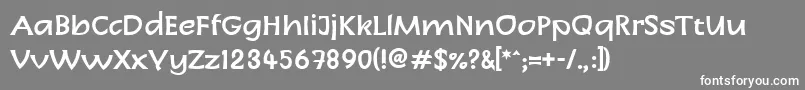 LinotypeCharonSemibold Font – White Fonts on Gray Background