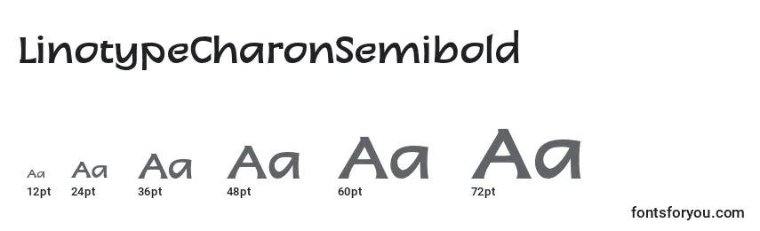 Размеры шрифта LinotypeCharonSemibold
