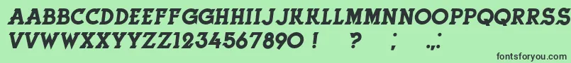 HerneItalic-fontti – mustat fontit vihreällä taustalla