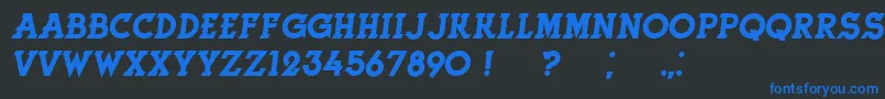 Шрифт HerneItalic – синие шрифты на чёрном фоне