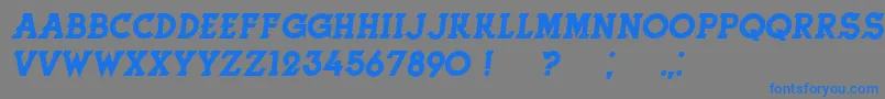 HerneItalic-Schriftart – Blaue Schriften auf grauem Hintergrund