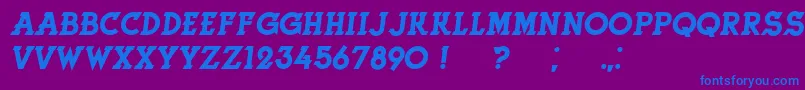 HerneItalic-fontti – siniset fontit violetilla taustalla