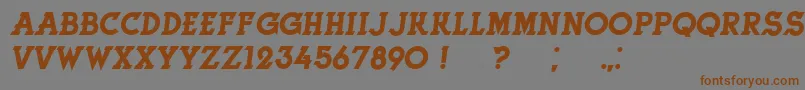 Шрифт HerneItalic – коричневые шрифты на сером фоне
