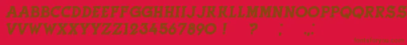 HerneItalic-fontti – ruskeat fontit punaisella taustalla
