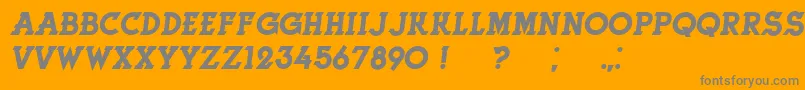 HerneItalic Font – Gray Fonts on Orange Background