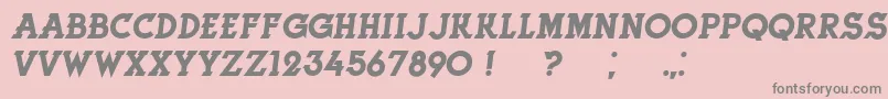HerneItalic-fontti – harmaat kirjasimet vaaleanpunaisella taustalla