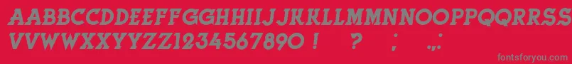 Шрифт HerneItalic – серые шрифты на красном фоне