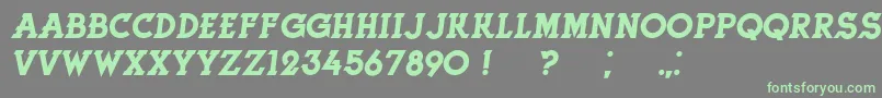 Шрифт HerneItalic – зелёные шрифты на сером фоне
