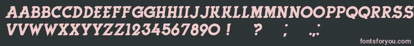 Шрифт HerneItalic – розовые шрифты на чёрном фоне