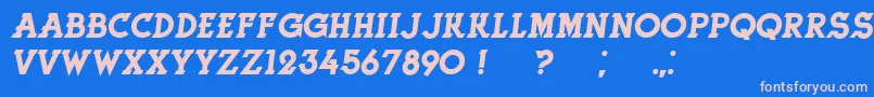 HerneItalic Font – Pink Fonts on Blue Background