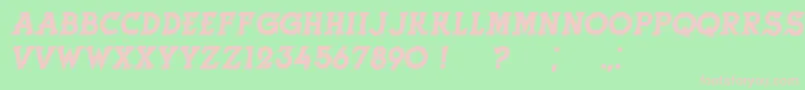 HerneItalic Font – Pink Fonts on Green Background