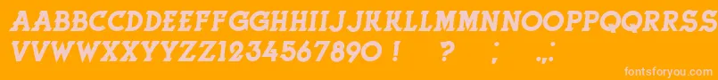 Шрифт HerneItalic – розовые шрифты на оранжевом фоне