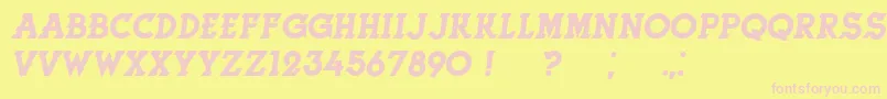 HerneItalic Font – Pink Fonts on Yellow Background