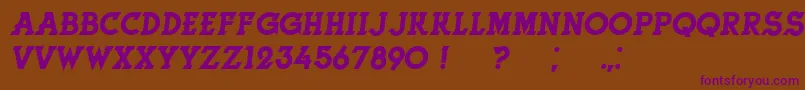 HerneItalic Font – Purple Fonts on Brown Background