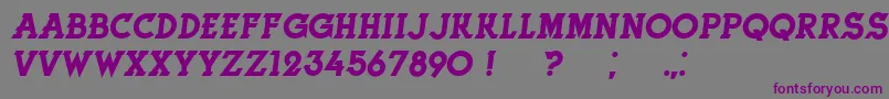 Шрифт HerneItalic – фиолетовые шрифты на сером фоне